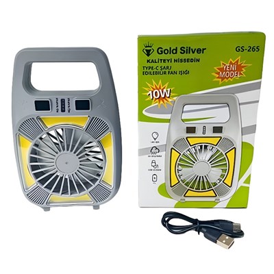 Şarjlı X Gs265 Işıklı Vantilatör Fan