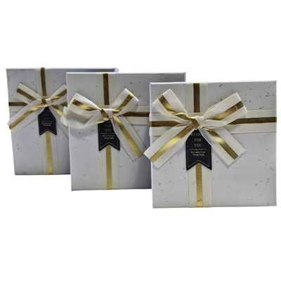 Kare K1148 Desenli Hediye Kutusu 3lü