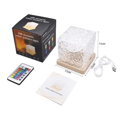 Kutulu Bent204 Ledli Su Desen Masa Lambası