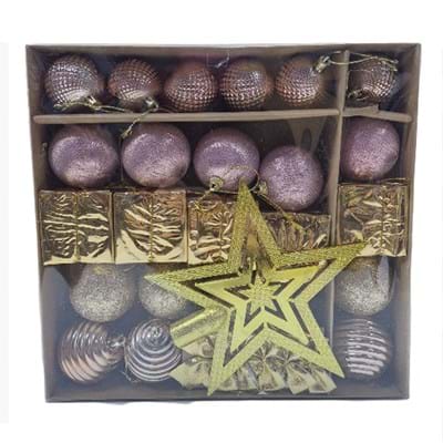 Yılbaşı 20068144 Bronz Ağaç Süsleme Seti 29pcs