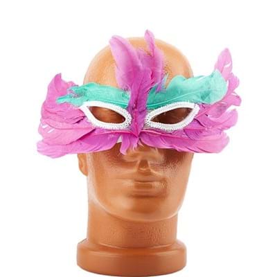 Yılbaşı Su17 Renkli Tüylü Maske