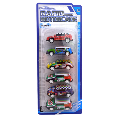 Kartela 030-17c Mini Metal Araba 6lı