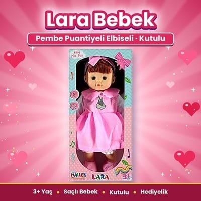 Halley 62001 Lara Sesli Et ve Bez Bebek 40cm