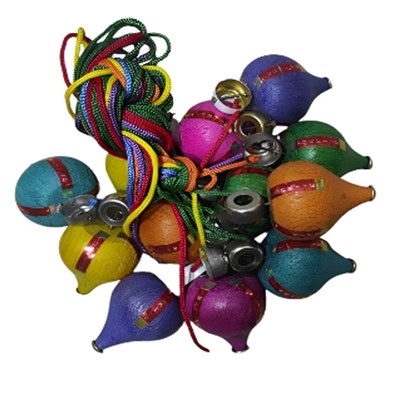 Ağaç Topaç Renkli İpli 12li