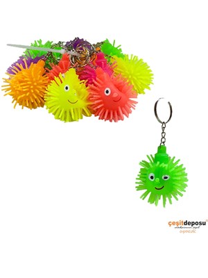 Anahtarlık 807c Işıklı Kirpi Maskot 12li