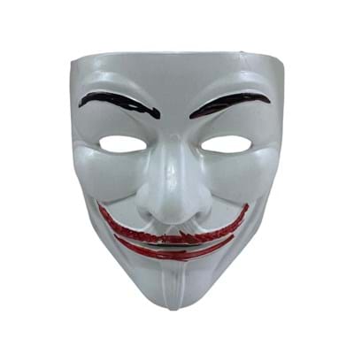 İpli Pvc Kırmızılı Beyazlı Maske 12li