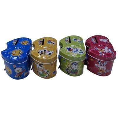 Kumbara Kilitli Metal Fs019 Küçük Kalpli