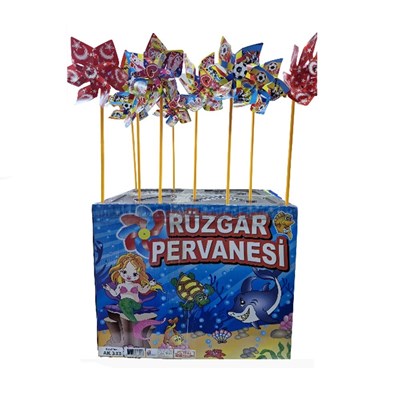 Rüzgar Gülü 6 Kanat Standlı 100lü