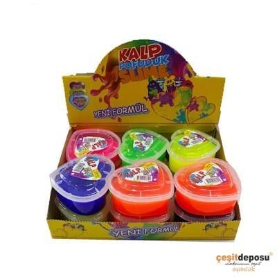 Slime Oyun Jeli Büyük Kalp 12li