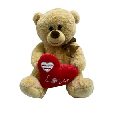 Halley 62564 Peluş 33cm Burnu Kalp Nakışlı Ayı