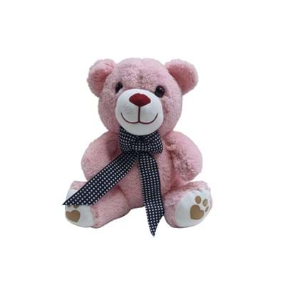 Peluş 35cm Ayı Pembe Papyonlu