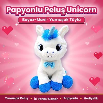 Halley 50227 Peluş 50cm Papyonlu Boynuzlu At
