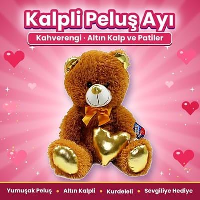Halley 50232 Peluş 40cm Kalpli Ayı