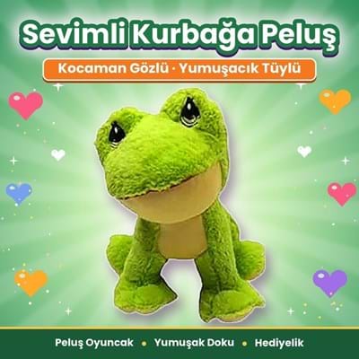 Pufu 03058 Peluş 40cm Kurbağa