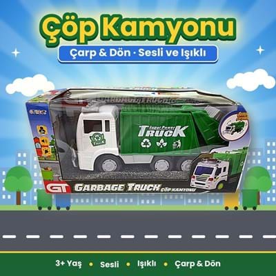Pilli Çarp Dön 175a Çöp Arabası Sesli