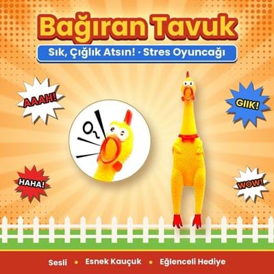 Vinil Etm007 Çığlık Atan Horoz 35cm