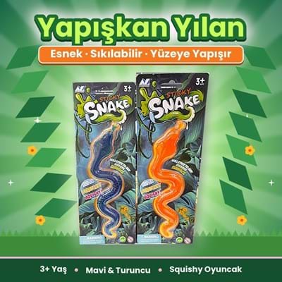Kartela 13032 Esnek Renkli Yılan Stretc