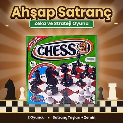 Ahşap 7236 Satranç Zeka ve Strateji Oyunu