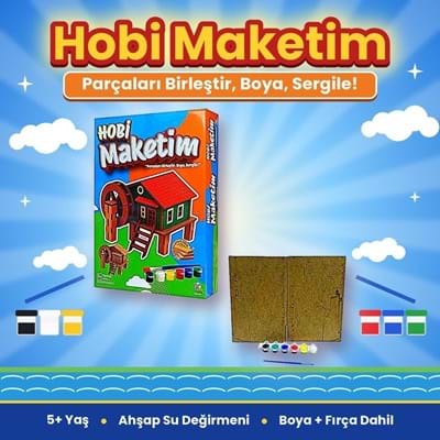 Hobi Hedmak03 Ahşap Değirmen Boyama Seti