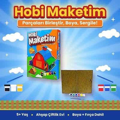 Hobi Hedmak06 Ahşap Ev Boyama Seti