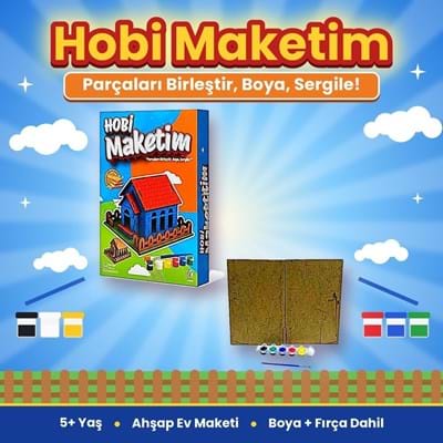Hobi Hedmak08 Ahşap Ev Boyama Seti