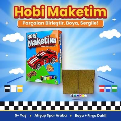 Hobi Hedmak12 Spor Araba Boyama Seti
