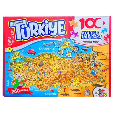 Türkiye 7213 Kültür Haritası Puzzle 260pcs