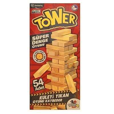 Tower 7314 Ahşap Denge Oyunu 54pcs