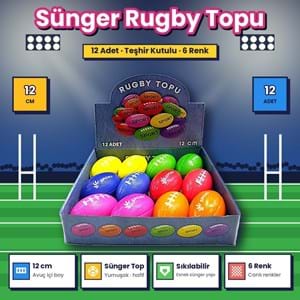 Kutuda 3421 Rugby Topu 12cm 12li
